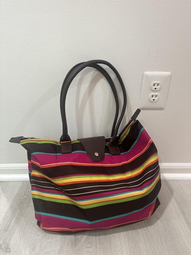 Borsa tote righe grande - a,