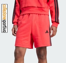 SHORTS PANTALONCINO ADIDAS ESSENTIAL 3-STRIPES FRENCH TERRY - JE6415 col. rosso