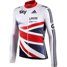 Camicia top bici Adidas UFFICIALE GB SKY SKY jersey rider squadra emissione LS S M L