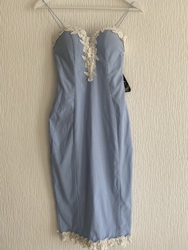 Abito blu bianco all - abito,