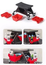 Sgabello Da Officina Meccanico Lavoro 136 KG Carrello Per Auto Moto Con 4 Ruote