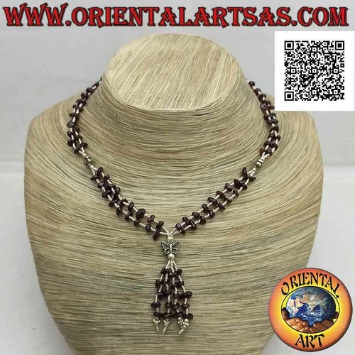 Collana due fili frammenti - collana, a