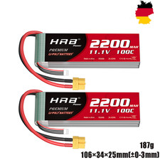 2x 100C 11.1V 3S 2200mAh