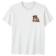 T-shirt colorata cane gatto cani gatti animali uomo maglietta donna grafica top