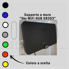 1x Staffa muro - supporto adattatore a parete per il Modem Sky WI-FI Hub SR203