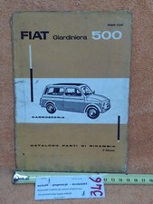 CATALOGO PARTI DI RICAMBIO FIAT GIARDINIERA 500 -leggi tutto