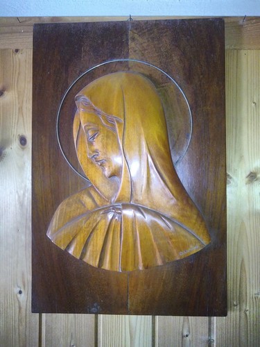 Quadro scultura legno madonna - scultura,