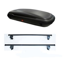 OFFERTA! BOX Baule 400 LT. Tetto auto per  500X + Barre Portatutto Portapacchi