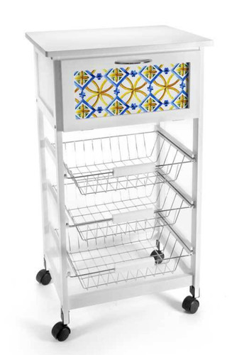 Carrello cucina legno ceste - cucina,