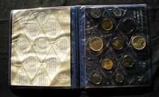 1986 ITALIA set completo ufficiale monete UNC con argento Donatello scultore