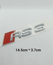 RS3 Logo Audi3 Autocollant Emblème Arrière Chrome