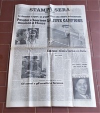 Stampa Sera JUVENTUS SCUDETTO 15 - 21 maggio 1973 morte Pasolini Saarinen Monza