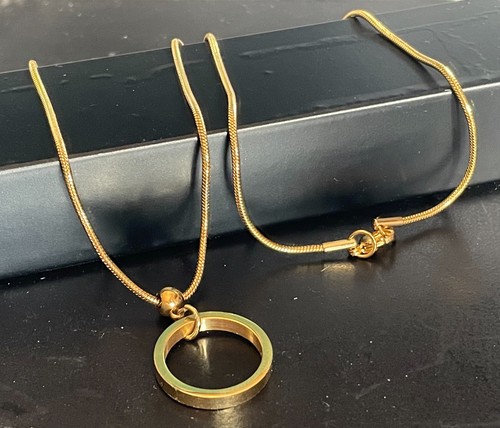 Collana acciaio inox oro - collana,