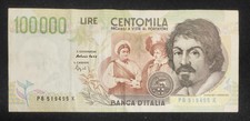 100000 LIRE CARAVAGGIO 2°