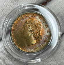 1957 Italy 20 Lira Coin