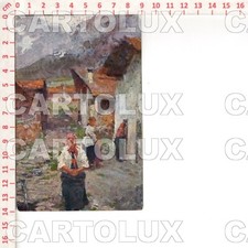 D8316 AOSTA 1914 COGNE ORATORIO PITTORE BAZZARO VENEZIA ESPOSIZIONE D’ARTE