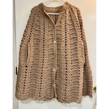 Women's Taupe Crochet