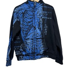 Felpa Y2K Iron Fist nera blu