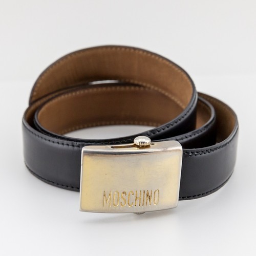 Cintura moschino pelle nero - moschino-,