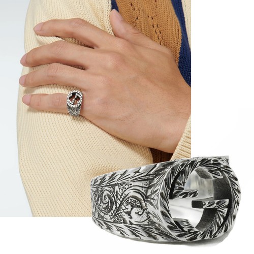 Gucci anello uomo argento - gucci,