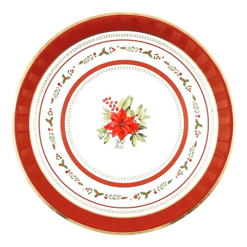 Piatti piani rossi natalizi - rossi,