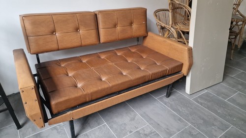 Divano letto pelle vintage - letto,