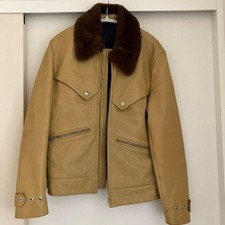 Giacca in pelle beige Acne