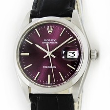 Orologio Vintage Rolex Oysterdate Precisione Quadrante Viola 34mm Uomo Acciaio Ref 6694