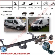 Gancio traino pour CITROEN Jumper/pour FIAT Ducato L=L1/L2/L3 06- elettrico 7pol