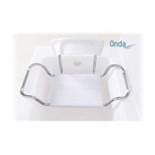 Sedia per vasca da bagno seduta e schienale in polipropilene acciaio cromato