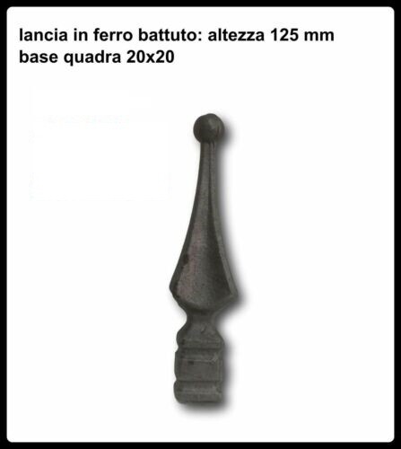 Lancia ferro battuto - in, di