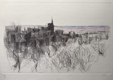 Acquaforte acquerellata a mano di Nunzio Bibbò - 1977