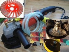 Lucidatrice per calcestruzzo pietra 3/8" mezzo bullnose profilatore 15 tampone lucidatura 2 tazza smerigliatrice