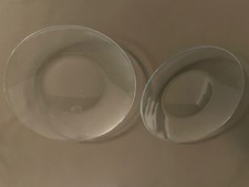 2 PIATTI IN VETRO TRASPARENTE 25 CM PER DECOUPAGE O ALTRO