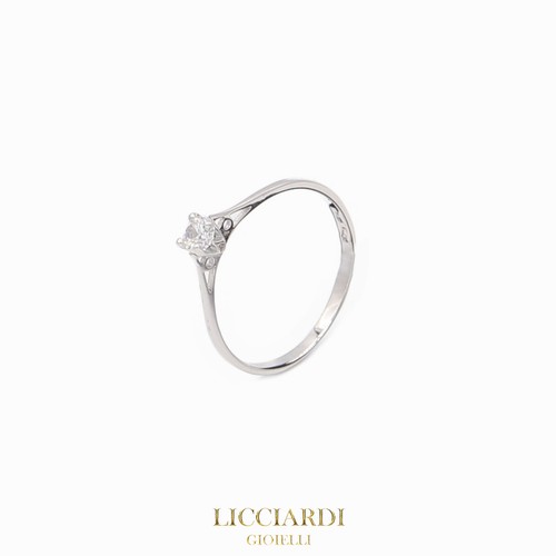 Anello solitario donna oro