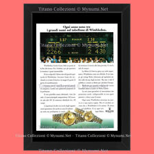 Anni '90  * Pubblicità Originale "Rolex, Tabellone di Wimbledon, Tennis” Cornice