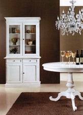 CREDENZA CRISTALLIERA LACCATA BIANCO IN VARI COLORI SOGGIORNO CUCINA MADIA