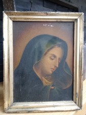 Quadro Antico Dipinto Olio Fine 700 Cornice Foglia Oro 800