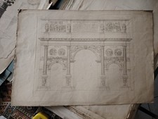 Arco Di Costantino A Roma Stampa Storica fine 800 incisore Bramati