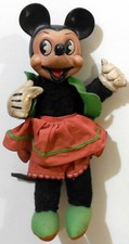 BAMBOLA GIOCATTOLO VINTAGE GOMMA FELTRO MINNIE MOUSE WALT DISNEY ALBERANI VECCHIOTTI ANNI 60
