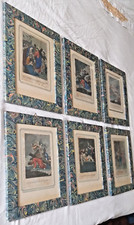 Stampe antiche, neoclassiche acquerellate_via Crucis