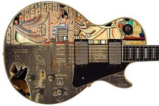 Chitarra elettrica basso skin axe wrap reskin reface fai da te dio egiziano Anubis GS 1113
