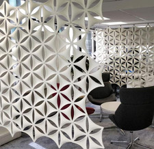 Pannello divisorio bianco 3D