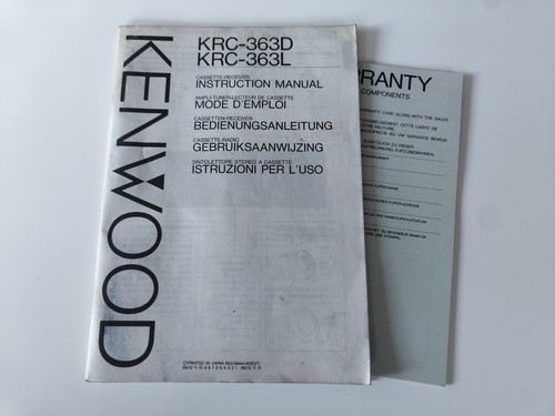 Kenwood krc 363d - kenwood, krc-363d