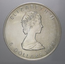 CANADA 1 ONCIA 1988 5 DOLLARI