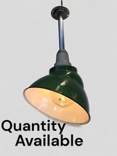 Insegna industriale Ivanhoe 12" porcellana angolo verde fienile luce vintage 18 disponibili