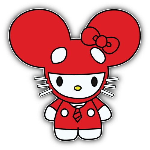 Adesivo hello kitty cartoon - adesivo,