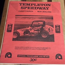 Programma gara Speedcar Nuova Zelanda 1978, Templeton Speedway, copertina Mel Kenyon