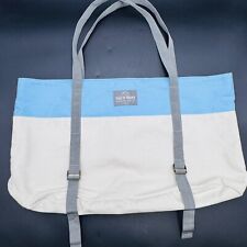 Borsa tote in tela blu con