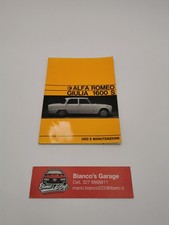 Libretto Uso E Manutenzione Alfa Romeo Giulia 1600 S
